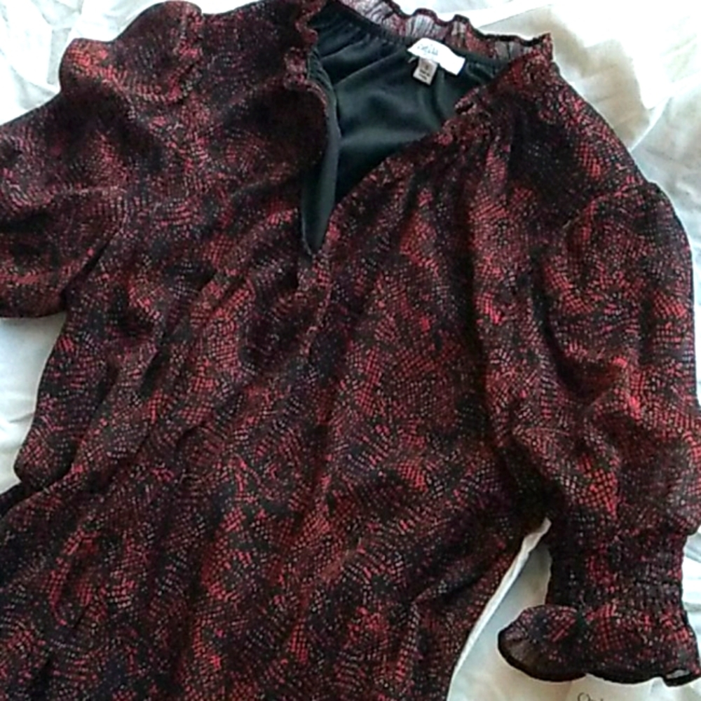 Gothic ruffle sleeve top